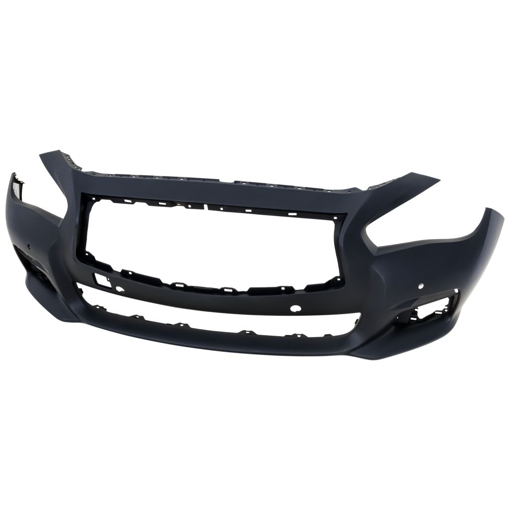 INFINITI Q50 HYBRID FRONT BUMPER COVER PRIMED (W/ SENSOR)(WO/SPORT) **CAPA** OEM#620224HC0H 2014-2017 PL#IN1000257C