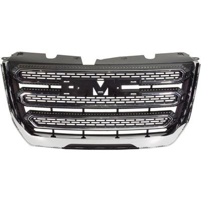 GM TRUCKS & VANS TERRAIN /TERRAIN DENALI (GMC) GRILLE MAT-BLACK (W/CHROME FRAME)(SLT)**CAPA** OEM#23379210 2016-2017 PL#GM1200724C