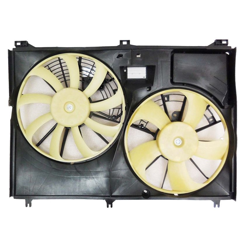 TOYOTA HIGHLANDER HYBRID RADIATOR & A/C FAN ASSY (W/CONTROL MODULE)(DUAL FAN) OEM#167110P250-PFM 2014-2019 PL#TO3115201