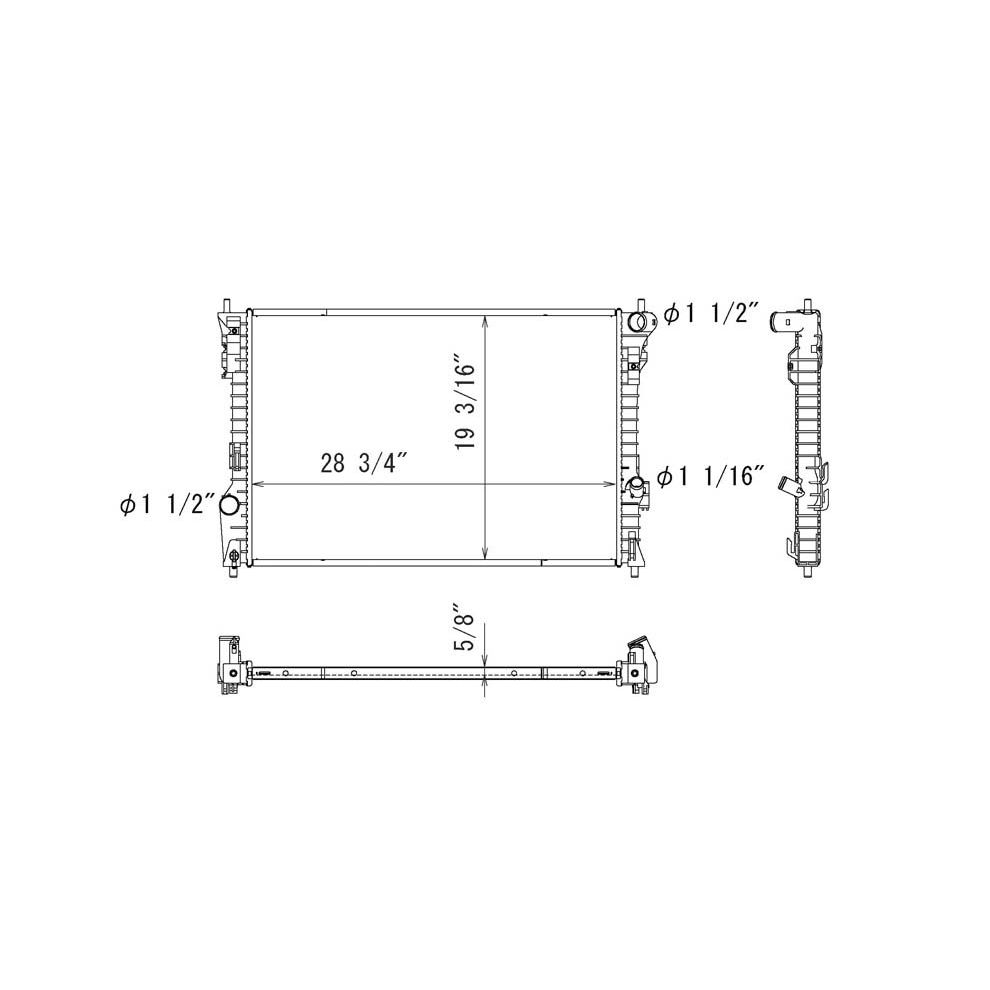 2010-2012 FORD / LINCOLN EXPLORER / FLEX / MKT Radiator assembly OEM# BB5Z8005A_ PL# FO3010302