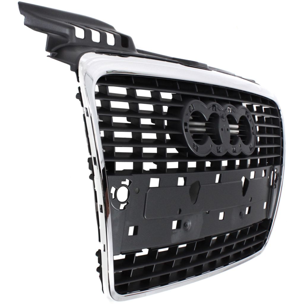 AUDI A4 CABRIO GRILLE GRAY W/CHR FRAME (W/6 TOP CROSS BAR)(WO/S-LINE) OEM#8E0853651J1QP 2007-2009 PL#AU1200112