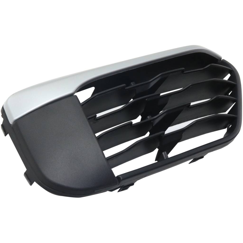 BMW BMW X1 FRONT BUMPER GRILLE RIGHT (Passenger Side) BLACK W/SILVER MLDG (WO/SENSOR)(WO/M PKG) OEM#51117453990 2016-2019 PL#BM1039200