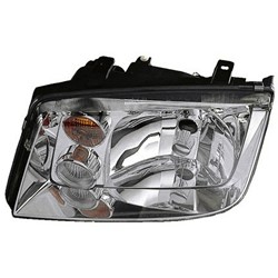 VOLKSWAGEN JETTA (GEN 4) HEAD LAMP UNIT LEFT (Driver Side) (W/FOG)(CHR BEZEL)(W/AMBER SIGNAL LENS) OEM#1J5941017BH 2002-2005 PL#VW2502124