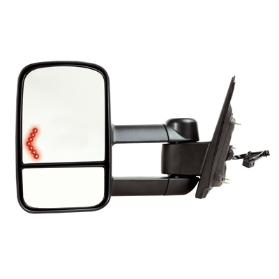 GM TRUCKS & VANS SIERRA/PU 2500/3500 (GMC) DOOR MIRROR LEFT (Driver Side) PWR/HTD/M-FOLD (TOW TYPE)(DUAL ARM)(W/SIGNAL IN GLASS)(BLK) OEM#22820397 2015-2019 PL#GM1320458