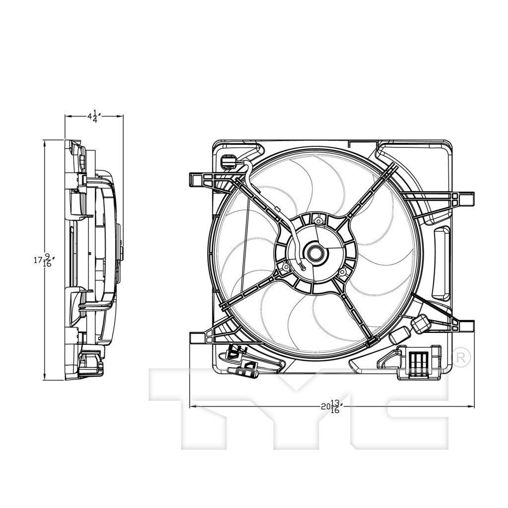 CHEVROLET SPARK RADIATOR & A/C FAN ASSEMBLY AT OEM#95205516 2013-2015 PL#GM3115255