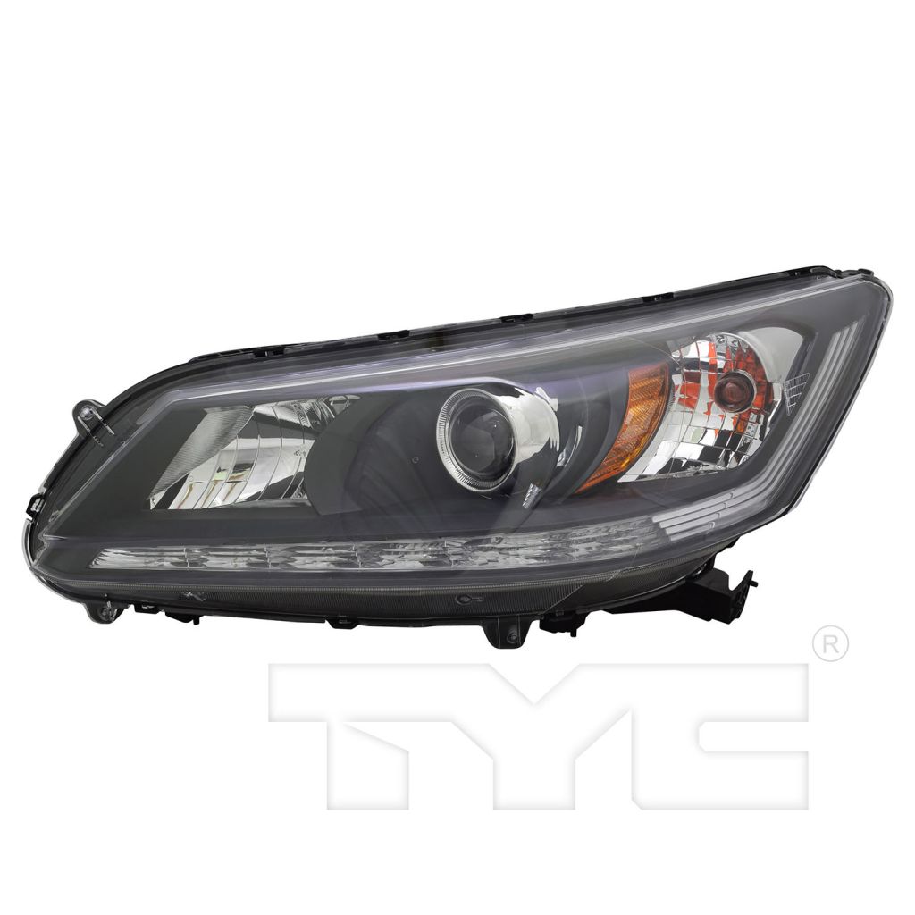 HONDA ACCORD SEDAN HEAD LAMP ASSEMBLY LEFT (Driver Side) (6 CYL)(HALOGEN)(LED DAYTIME RUNNING)**CAPA** OEM#33150T2AA11 2013-2015 PL#HO2502156C