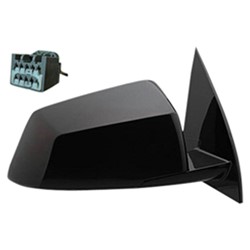 GM TRUCKS & VANS TRAVERSE DOOR MIRROR RIGHT (Passenger Side) PWR/N-HTD/M-FOLD (WO/SIGNAL)(WO/BLIND SPOT MIRROR) BLACK OEM#23453776 2009-2012 PL#GM1321388