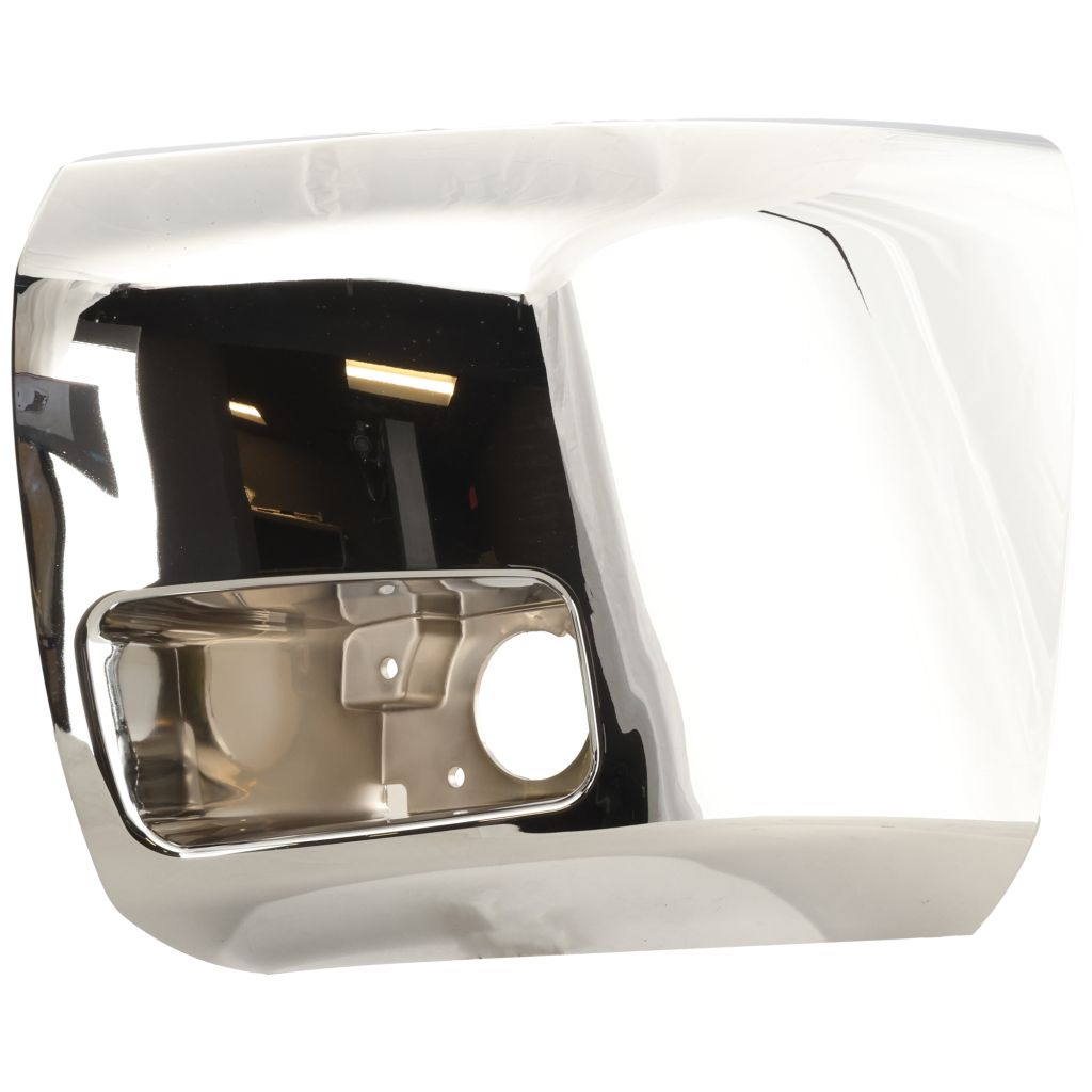GM TRUCKS & VANS SILVERADO/PU 1500 (CHEVY) FRONT BUMPER END LEFT (Driver Side) CHROME (W/FOG) OEM#20985757 2012-2013 PL#GM1004156