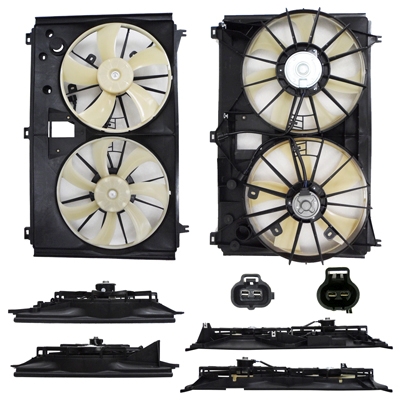 LEXUS LS 460 RADIATOR & A/C FAN ASSY(DUAL FAN) RWD OEM#1671138060-PFM 2007-2017 PL#LX3115123