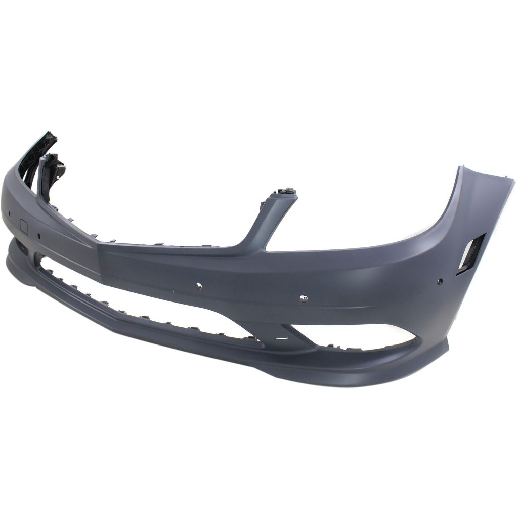 MERCEDES-BENZ C-CLASS SEDAN (204) FRONT BUMPER COVER PRIMED (SPORT)(WO/WASH)(W/ SEN)(EXC C63)(LED DRL) OEM#2048856238 2011 PL#MB1000425