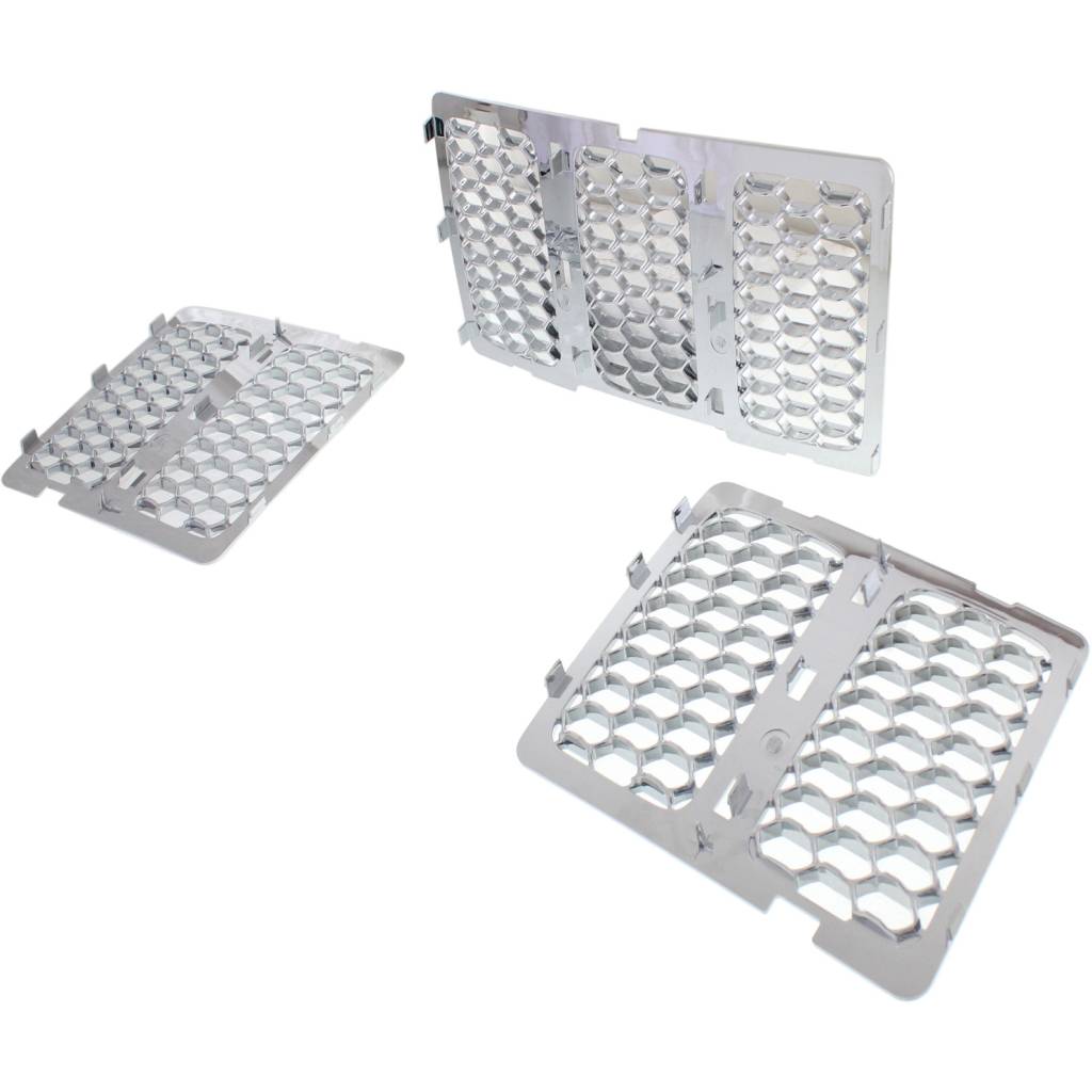 JEEPVEHICLE GRAND CHEROKEE / GRAND CHEROKEE WK GRILLE INNER MESH CHROME (3pcs)(HONEYCOMB)(SUMMIT) OEM#68143075AB 2014-2016 PL#CH1200366