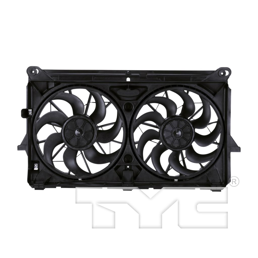 CADILLAC ESCALADE EXT (PICKUP) RADIATOR & A/C FAN ASSEMBLY (6.2L)(DUAL FAN)(EXTRA DUTY) OEM#15780789-PFM 2007-2013 PL#GM3115210
