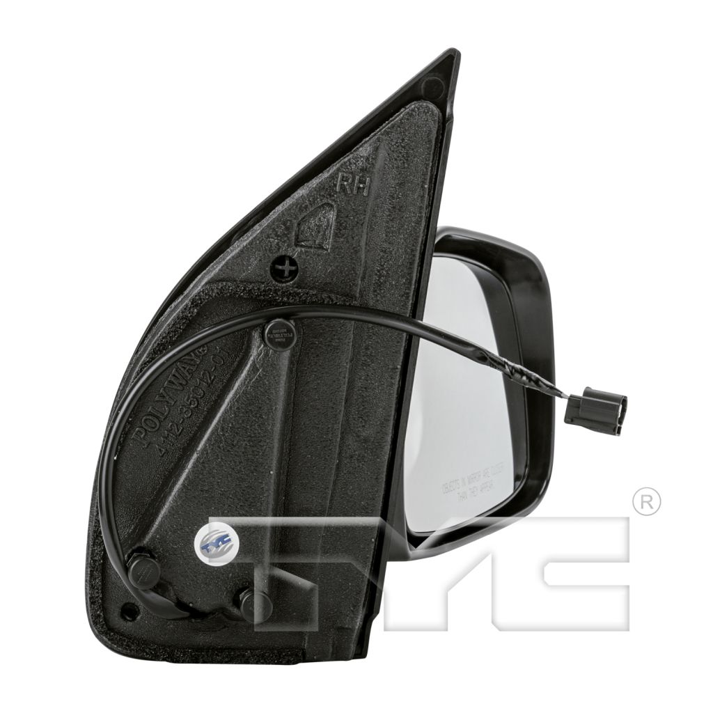 NISSAN(DATSUN) PATHFINDER DOOR MIRROR RIGHT (Passenger Side) POWER/ NOT HEATED (TEXT-BLK)(XE/S/SV) OEM#963019BC9B-PFM 2005-2012 PL#NI1321153