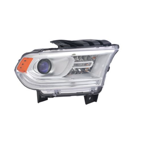 DODGE TRUCKS & VANS DURANGO HEAD LAMP ASSEMBLY RIGHT (Passenger Side) (HALOGEN)(W/ LED DRL)(CHR BEZEL) OEM#68184822AH 2014-2015 PL#CH2503257