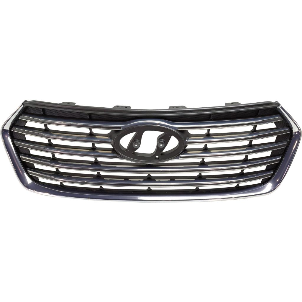 HYUNDAI SANTA FE /SANTA FE XL (3.3L) GRILLE GRAY W/SATIN-CHROME MLDG (WO/CAMERA) **CAPA** OEM#86350B8BA0 2017-2019 PL#HY1200199C