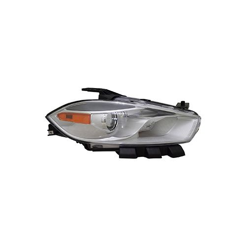 DODGE DART HEAD LAMP ASSY RIGHT (Passenger Side) (HALOGEN)(CHROME BEZEL) OEM#68292802AA 2016 PL#CH2519151