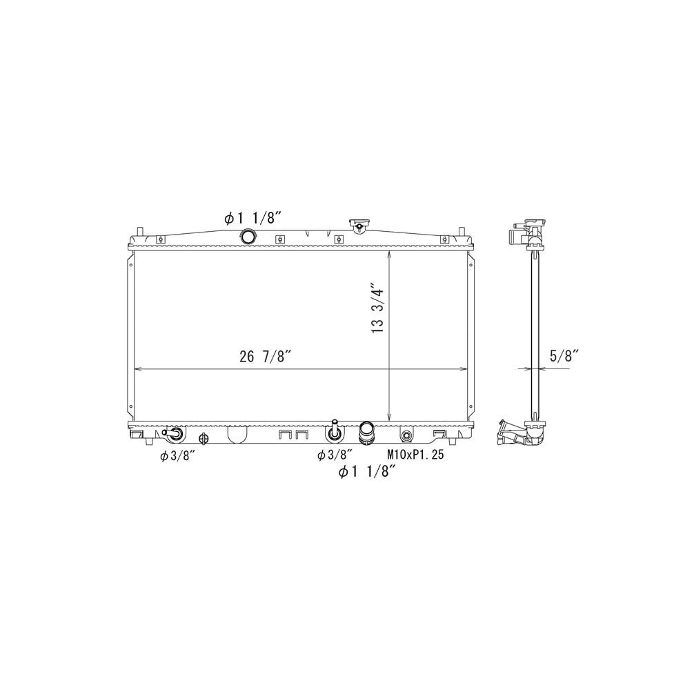 HONDA CRZ RADIATOR ASSEMBLY OEM#19010RBJ014 2011-2016 PL#HO3010224