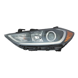 HYUNDAI ELANTRA SEDAN HEAD LAMP ASSY LEFT (Driver Side) (HALOGEN)(WO/DRL IN BMP)(EXC SPORT)**CAPA** OEM#92101F2040 2017-2018 PL#HY2502206C