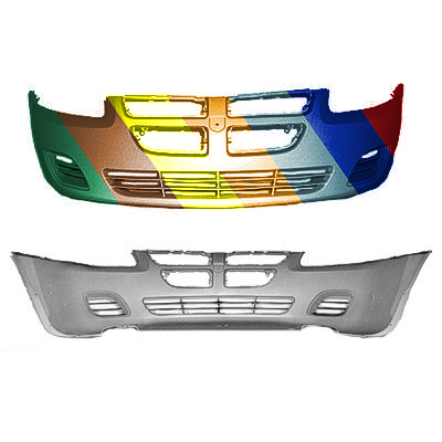 DODGE STRATUS/SEDAN FRONT BUMPER COVER PRIMED (W/O FOG) OEM#4805903AB 2004-2006 PL#CH1000407