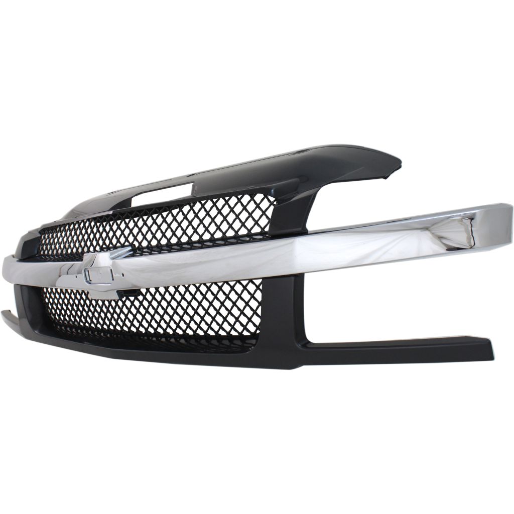 GM TRUCKS & VANS AVALANCHE GRILLE CHR/BLK (For W/ Plastic Bmp Style) OEM#19168631 2002-2006 PL#GM1200543