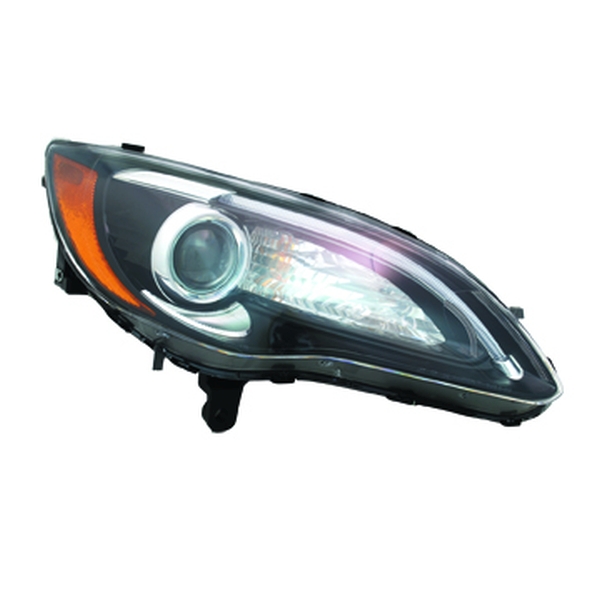 CHRYSLER 200 SEDAN HEAD LAMP ASSEMBLY RIGHT (Passenger Side) (S MDL) (BLACK BEZEL W/CHR INSERT) OEM#68088067AG 2011-2012 PL#CH2503274