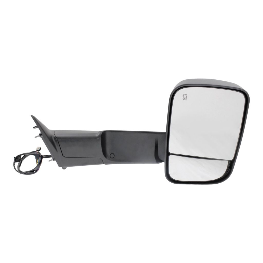 DODGE TRUCKS & VANS DODGE/PU (R2500/3500) DOOR MIRROR RIGHT (Passenger Side) PWR/HTD/SIGNAL/PUDDLE/PWR-FOLD (WO/MEMORY)(BLACK)(TOW TYPE) OEM#68412880AC 2015-2018 PL#CH1321401