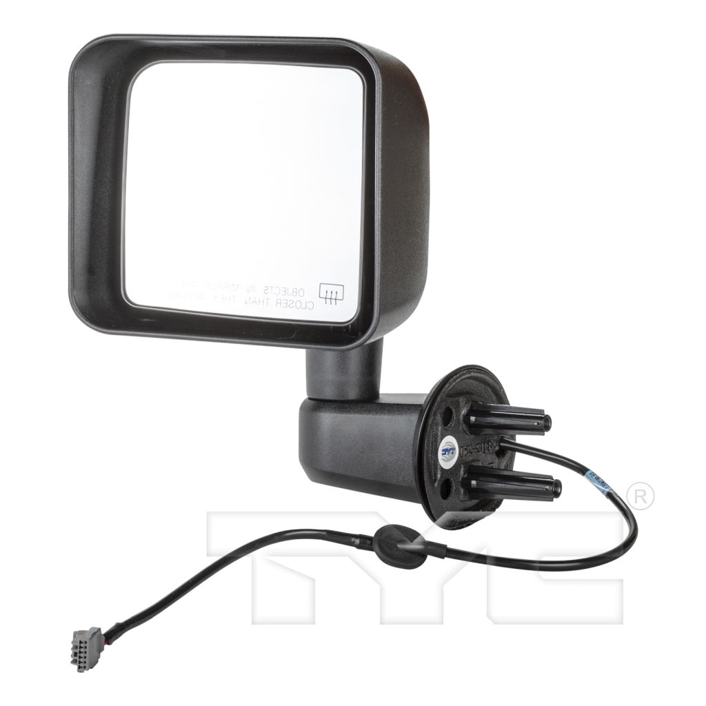 JEEPVEHICLE WRANGLER (JK) DOOR MIRROR LEFT (Driver Side) PWR/HTD (TXT) OEM#5182175AB 2011-2013 PL#CH1320319