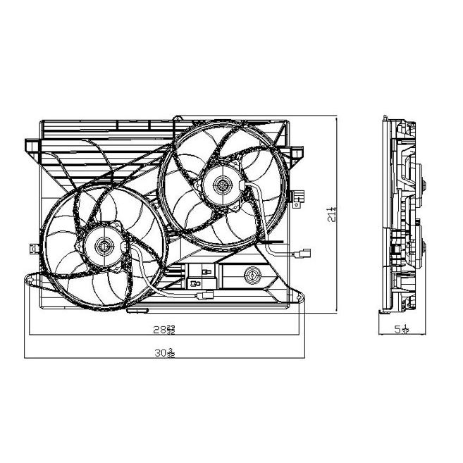 GM TRUCKS & VANS CAPTIVA SPORT RADIATOR & A/C FAN ASSEMBLY 3.0L (DUAL FAN) OEM#89019135-PFM 2012 PL#GM3115218