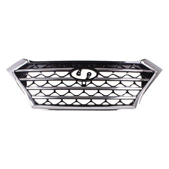 HYUNDAI TUCSON GRILLE PTD-BLACK W/CHROME FRAME (W/FRONT VIEW CAMERA) OEM#86350D3660 2019-2021 PL#HY1200234