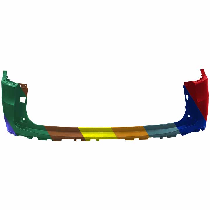 JEEPVEHICLE GRAND WAGONEER (EXC WAGONEER) REAR BUMPER COVER UPPER PRM OEM#68548979AB 2022-2025 PL#CH1114112