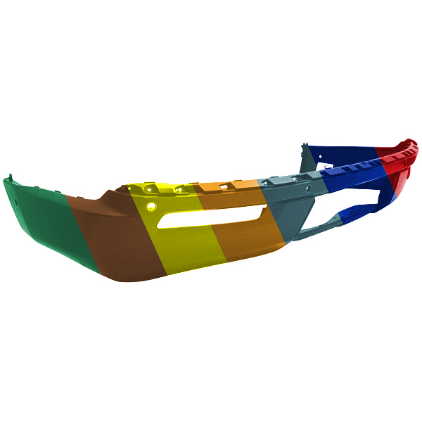 JEEPVEHICLE GRAND WAGONEER (EXC WAGONEER) REAR BUMPER COVER LOWER PRIMED (W/6 SENSOR) OEM#68548981AA 2022-2025 PL#CH1115124
