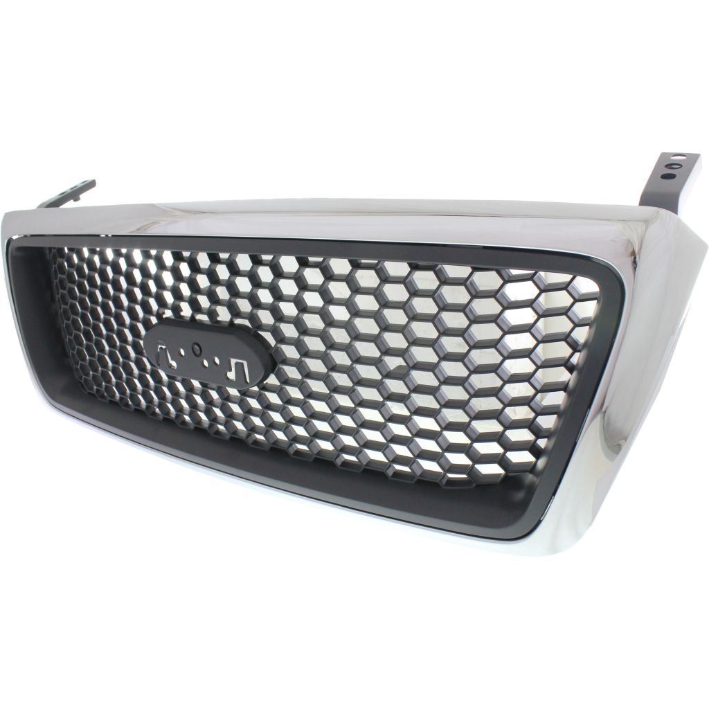FORD TRUCKS & VANS FORD/PU (F150 EXC HERITAGE) GRILLE CHROME FRAME/ BLACK HONEYCOMB(WO/BAR)(XLT)(WO/CHROME PKG) OEM#7L3Z8200CA 2006-2008 PL#FO1200469