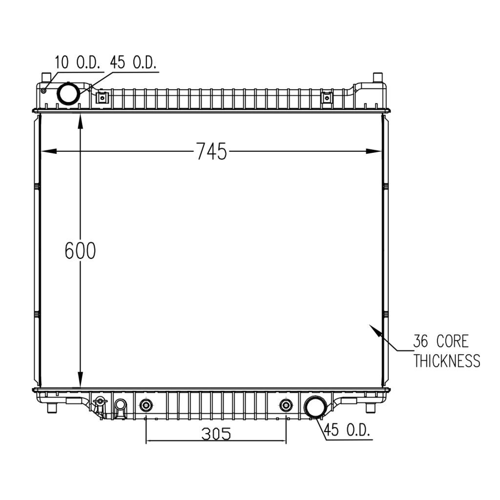 FORD TRUCKS & VANS FORD VAN RADIATOR 5.4L/V8 A/T (From 12-4-07) OEM#9C2Z8005C 2008-2014 PL#FO3010284