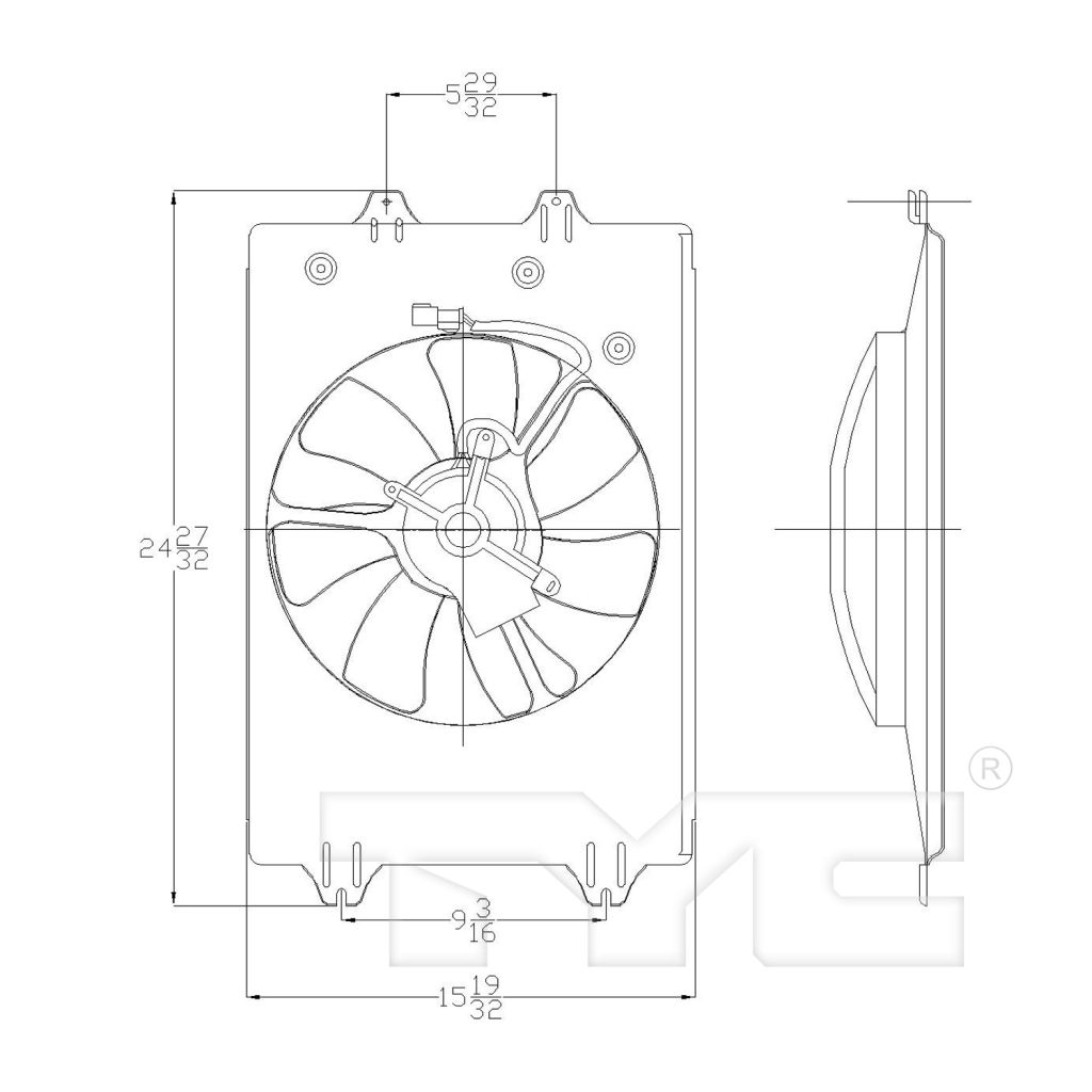 HONDA RIDGELINE A/C FAN ASSY OEM#38615RJEA01-PFM 2006-2008 PL#HO3115141