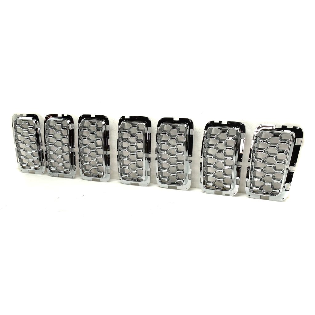 JEEP GRAND CHEROKEE GRILLE INNER MESH CHROME (7pcs) (OVERLAND) OEM#6NZ03SZ0AA 2017-2021 PL#CH1201113