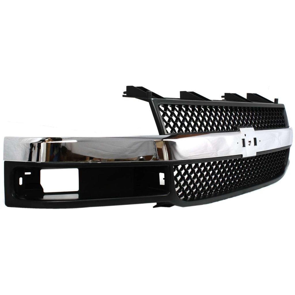GM TRUCKS & VANS CHEVY/GMC/VAN(Express/Savana) GRILLE CHROME/BLACK (COMPOSITE HEAD LAMP)(CHEVY) **CAPA** OEM#84689070 2003-2025 PL#GM1200535C