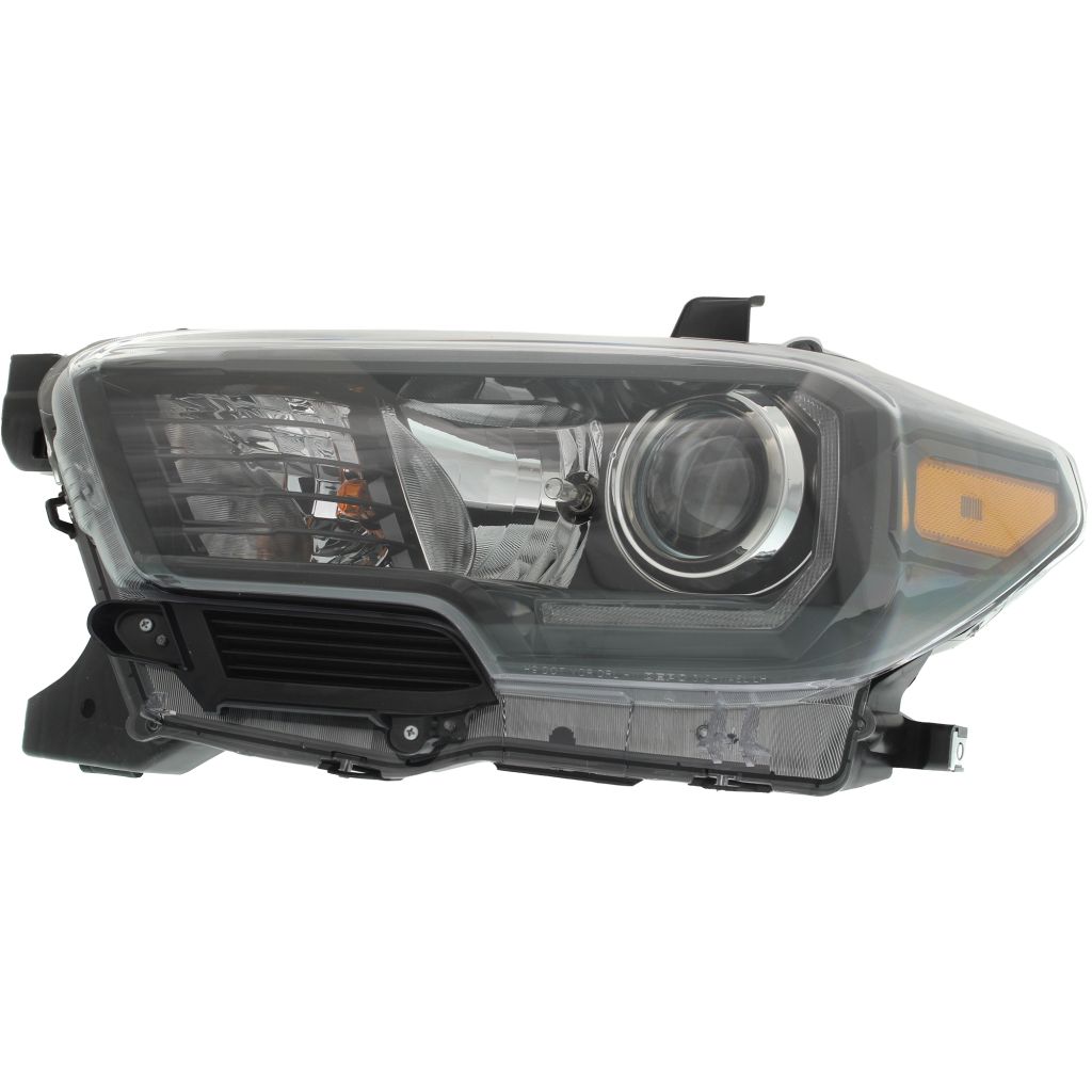 TOYOTA TACOMA HEAD LAMP ASSEMBLY LEFT (Driver Side) (W/LED DRL)(W/LED FOG)(BLK BEZEL)**CAPA** OEM#8115004280 2017-2019 PL#TO2502254C