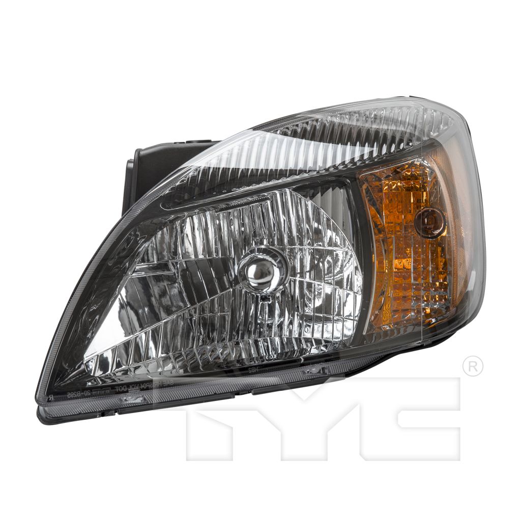 KIA RIO SEDAN HEAD LAMP ASSEMBLY LEFT (Driver Side) (BLACK BEZEL)(W/ AMBER REFL)**CAPA** OEM#921011G610 2010-2011 PL#KI2502153C