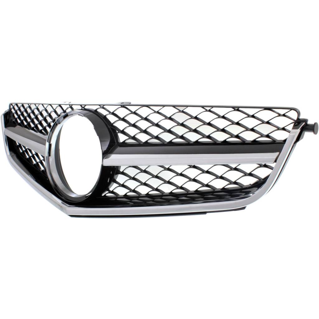 MERCEDES-BENZ C-CLASS COUPE (204) GRILLE ASSY CHROME/BLACK (C63)(WO/DISTRONIC CRUISE CONTROL) OEM#2048802483 2012-2015 PL#MB1200159