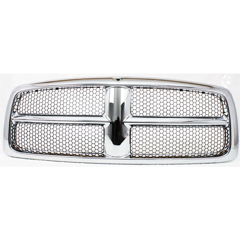 DODGE TRUCKS & VANS DODGE/PU ( R1500)(EXC Mega Cab ) GRILLE ASSY(CHROME FRAME/PTD INNER)(HONEY COMB) OEM#55077185AG-PFM 2002-2005 PL#CH1200268