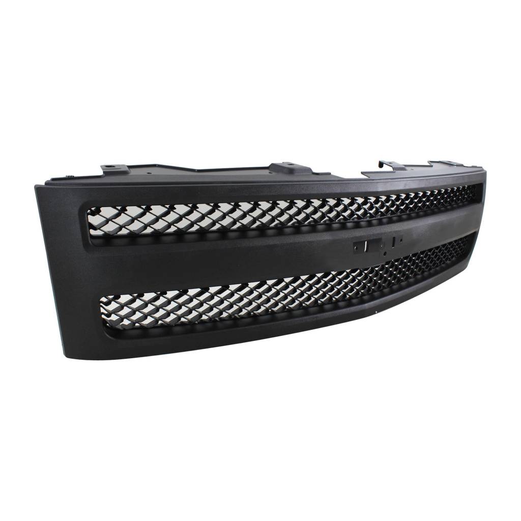 GM TRUCKS & VANS SILVERADO/PU 1500 (CHEVY) GRILLE TEXT BLACK FRME/BLK OEM#22829433 2007-2013 PL#GM1200578