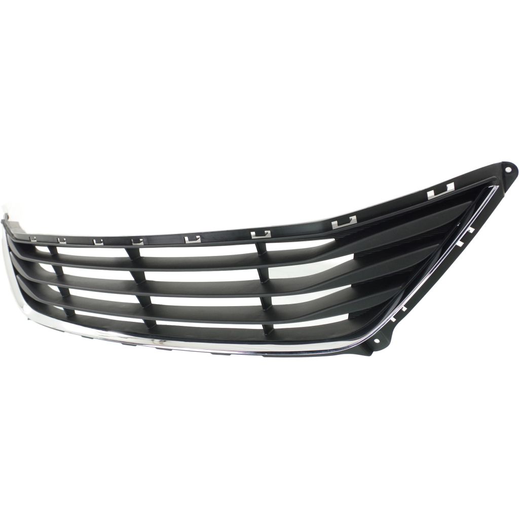 HYUNDAI ELANTRA SEDAN FRONT BUMPER GRILLE BLACK W/BLK BAR W/LWR OUTER CHROME MOLDING OEM#865603X700 2014-2016 PL#HY1036120