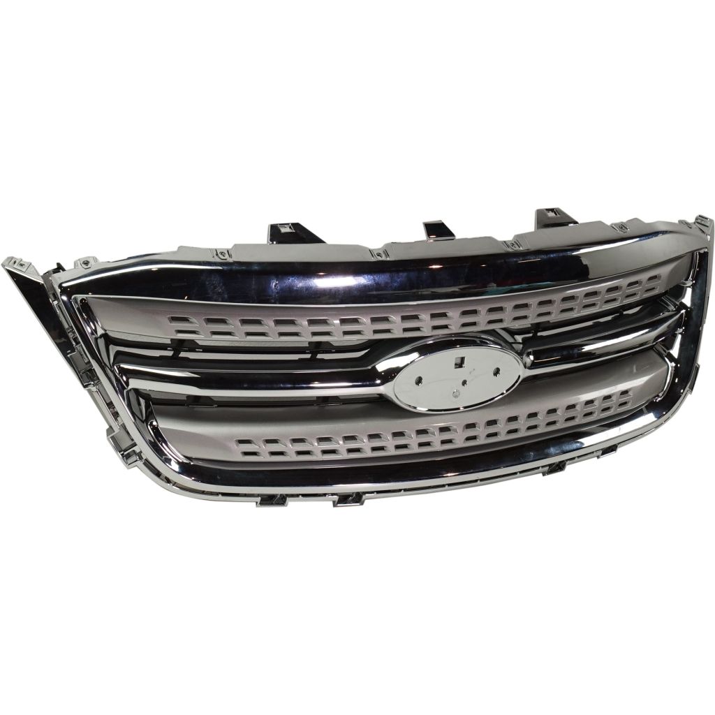 FORD TAURUS SHO GRILLE PTD SILVER W/CHROME MLDG OEM#AG1Z8200AB 2010-2012 PL#FO1200526