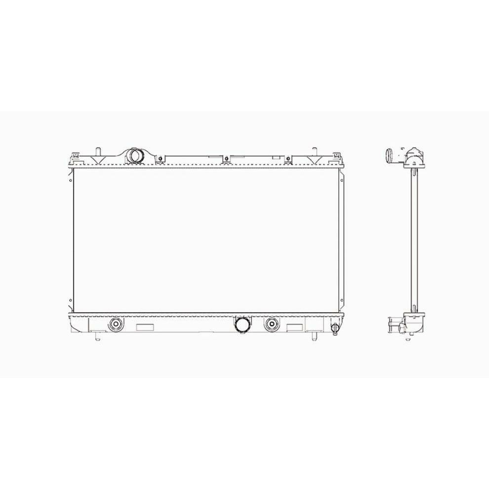 DODGE NEON/SX 2.0 RADIATOR 2.0/L4 4 SPEED A/T (OUTLET ON MID TRANS LINE) OEM#5019214AB 2001-2005 PL#CH3010121
