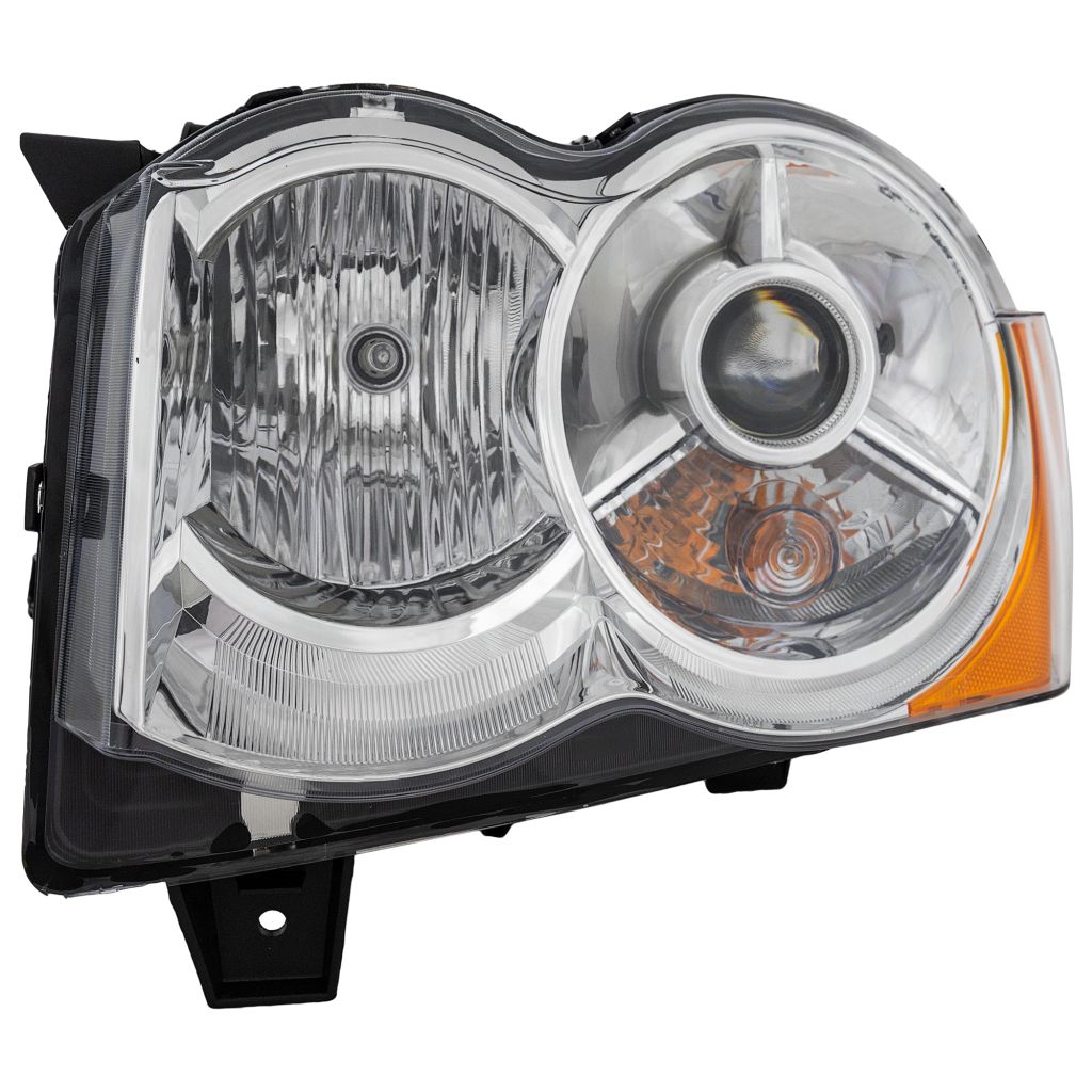 JEEPVEHICLE GRAND CHEROKEE HEAD LAMP ASSY LEFT (Driver Side) (HID)W/O KIT) OEM#55157485AG 2008-2010 PL#CH2518129