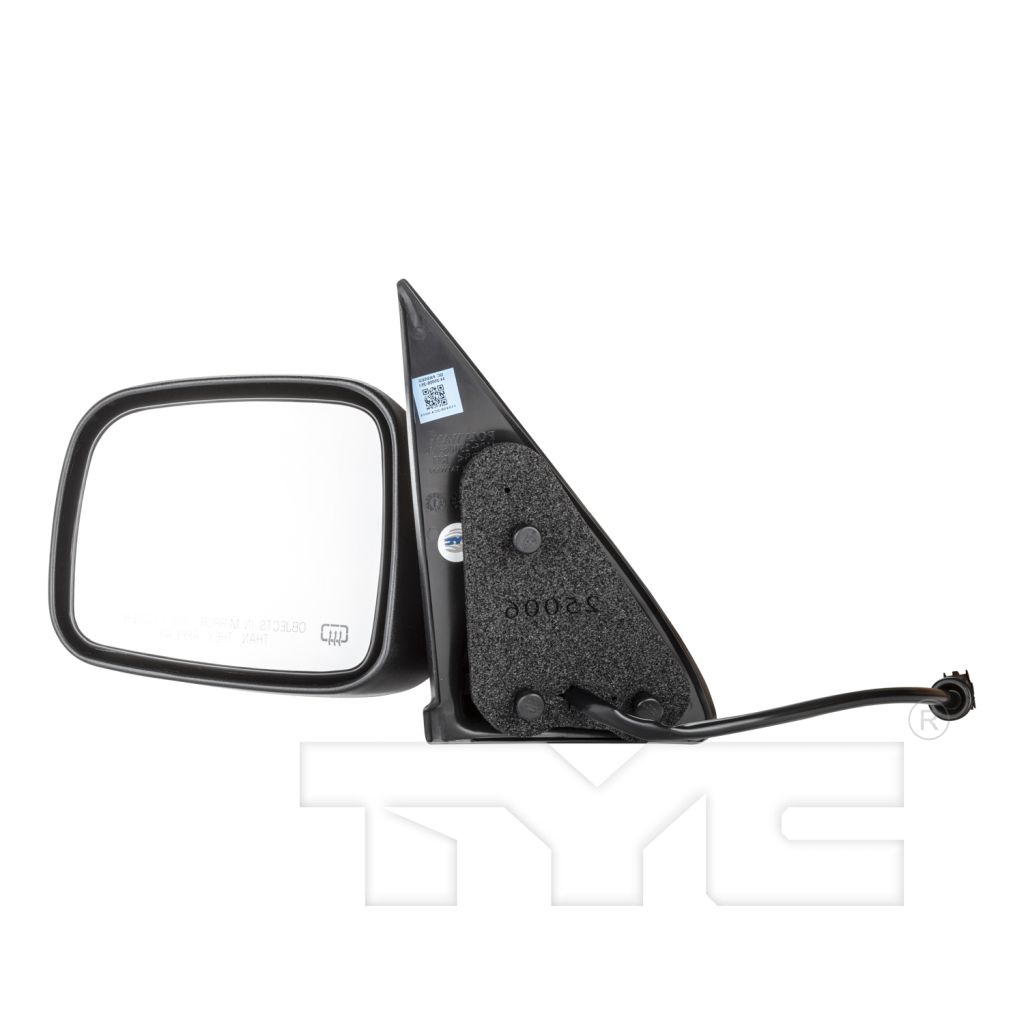 JEEPVEHICLE LIBERTY DOOR MIRROR LEFT (Driver Side) PWR/HTD (W/O MEMORY)(BLACK) OEM#55155843AI 2002-2007 PL#CH1320232