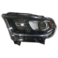 DODGE TRUCKS & VANS DURANGO HEAD LAMP ASSEMBLY LEFT (Driver Side) (HALOGEN)(WO/LED DRL)(BLK BEZEL)**CAPA** OEM#68184827AF 2014-2015 PL#CH2502255C