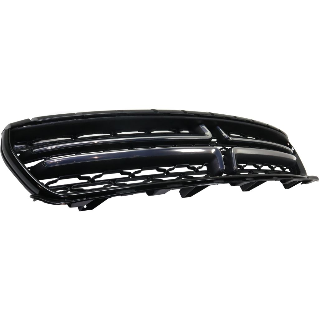 DODGE CHARGER GRILLE GLOSS-BLACK W/SATIN NICKEL CHROME (WO/HOOD SCOOP)**CAPA** OEM#5PP34SZ7AB 2015-2023 PL#CH1200391C