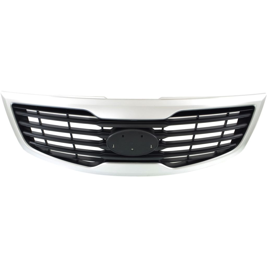 KIA SPORTAGE GRILLE SILVER FRAME/BLACK INNER (2.4L) OEM#863503W010 2011-2012 PL#KI1200148