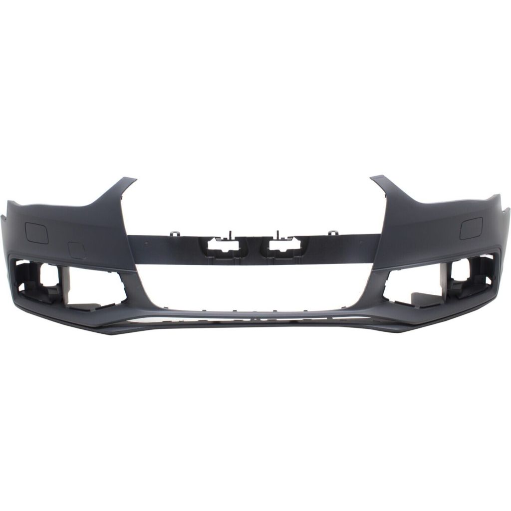 AUDI A4 SEDAN / WAGON FRONT BUMPER COVER PRIMED (W/WASHER)(WO/WARNING SYSTEM)(W/SQUARE TOW COVE OEM#8K0807065EGRU 2013-2016 PL#AU1000180